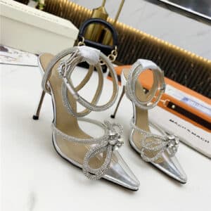 mach & mach bow high heel sandals