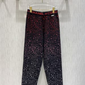 chanel coco neige knitted pants