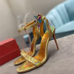 christian louboutin rhinestone heeled sandals