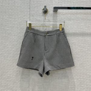 dior houndstooth shorts