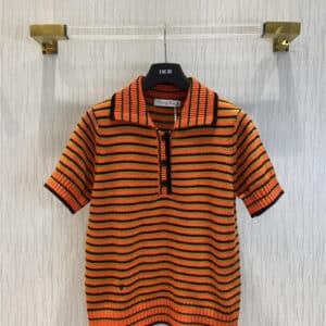dior striped knitted short sleeve