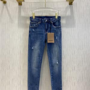 burberry lettering embroidery jeans