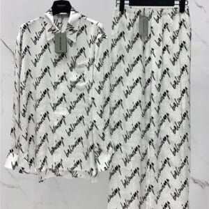 Balenciaga silk jacquard print bullet screen series suit