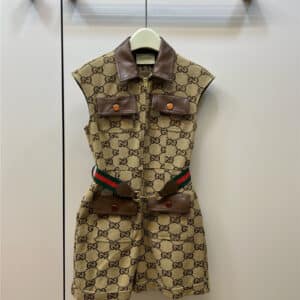 gucci gg leather patchwork shorts