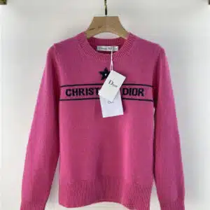 dior rose red knitted sweater