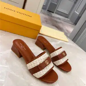 louis vuitton lv chunky heel slippers