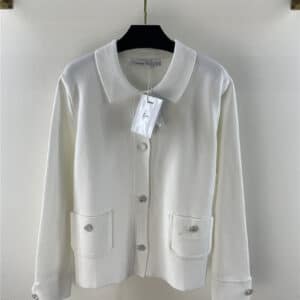 dior single-breasted knitted cardigan