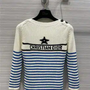 dior striped knitted top