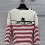 dior striped knitted top