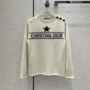 dior star logo letter cashmere sweater