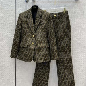 versace fendi FF jacquard suit trousers suit