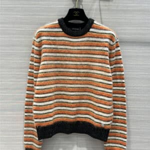 chanel striped knitted sweater