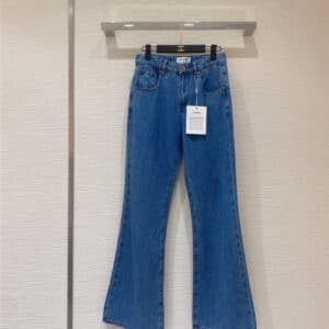 chanel high waist wide leg flared jeans