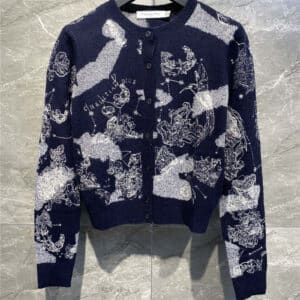 dior embroidered cashmere cardigan