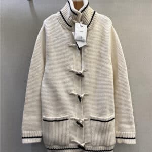 dior off-white wool cashmere star cardigan