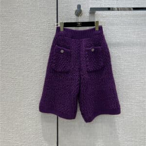 chanel chunky wool shorts