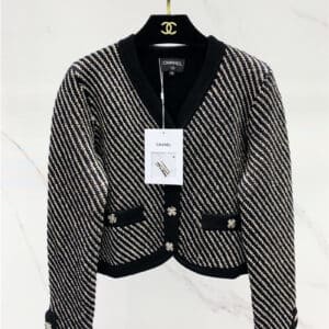 chanel double jacquard knitted cardigan