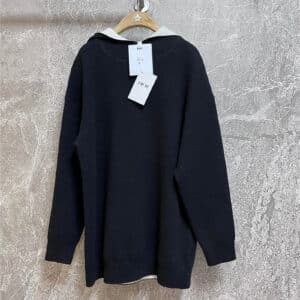 dior J'Adior 8” hooded cashmere sweater