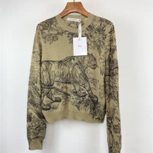 dior CD animal jungle embroidered sweater