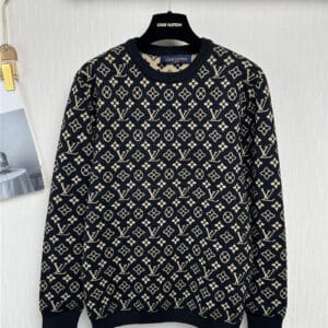 louis vuitton lv classic monogram knitted sweater