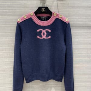 chanel classic cc crew neck classic sweater