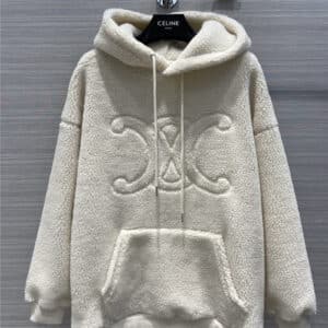 celine lambskin hooded sweatshirt