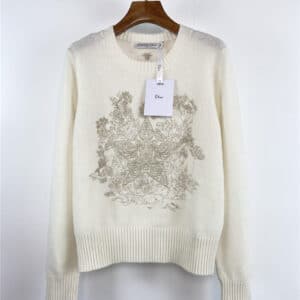 dior CD embroidered cashmere sweater