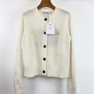 dior CD embroidered cashmere cardigan