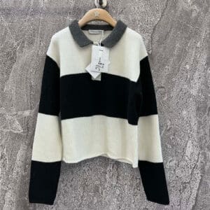 dior black white letter 8 cashmere wool sweater