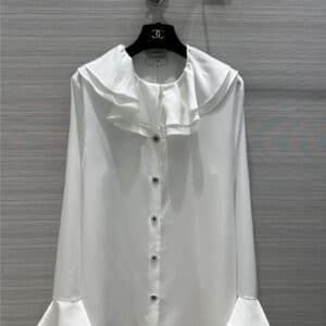 Chanel early spring new court style lace collar shirt