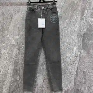 chanel technical coated jeans