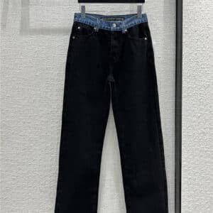 alexander wang retro color matching straight jeans
