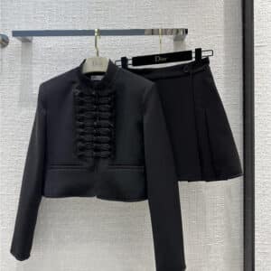 Dior small suit with pleated A-line skirt suit