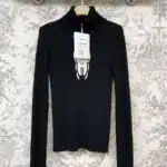 chanel turtleneck stretch tight sweater