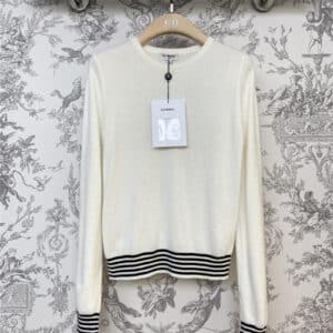 chanel cashmere knitted long sleeve sweater