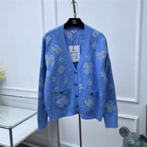 chanel heavy embroidery knitted cardigan