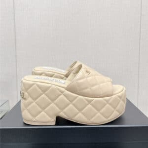 Chanel rhombus water platform platform slippers