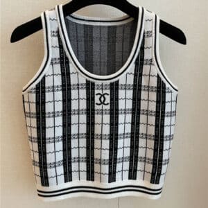Chanel new checkered element vest