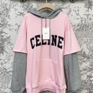 celine new fake two-piece splicing sleeve sweater