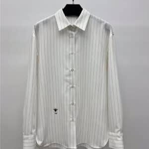Dior early spring white striped shirt
