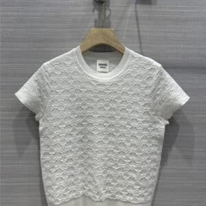 Hermès three-dimensional pattern knitted top