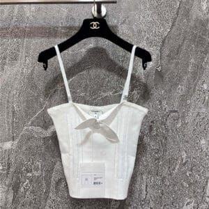 Chanel black bow suspenders