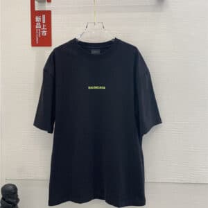Balenciaga fluorescent English basic printing   shirt
