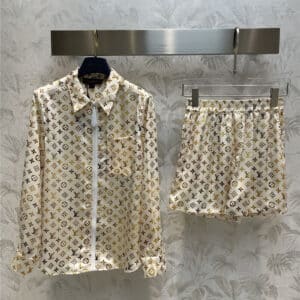 Louis Vuitton lv Monogram printing pattern shirt suit