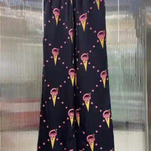 gucci new wide ice cream printed straight pants