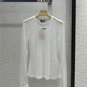miumiu early spring new light white bottoming shirt