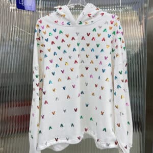 valentino heavy industry colorful sequined hoodie
