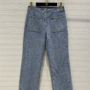 Chanel Jacquard Small Straight Double Pocket Jeans