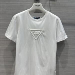 PRADA new triangle bid T -shirt