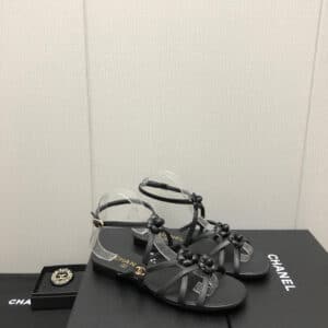 chanel classic chain accessories flower sandals